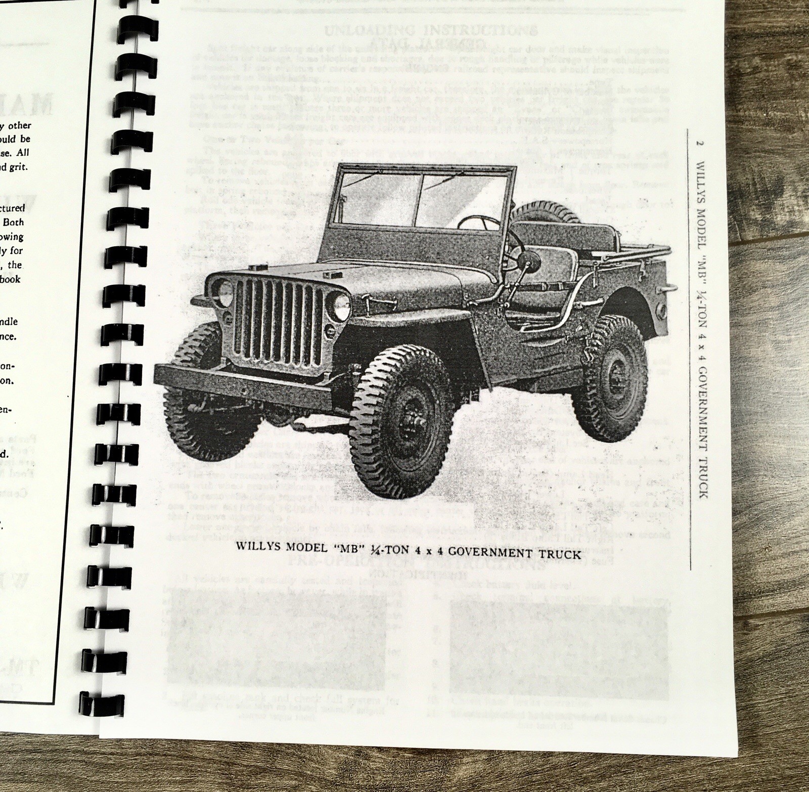 Service Maintenance Manual Jeep Willys MB Ford GPW 1/4 Ton Repair Shop TM 9-803 - Image 3
