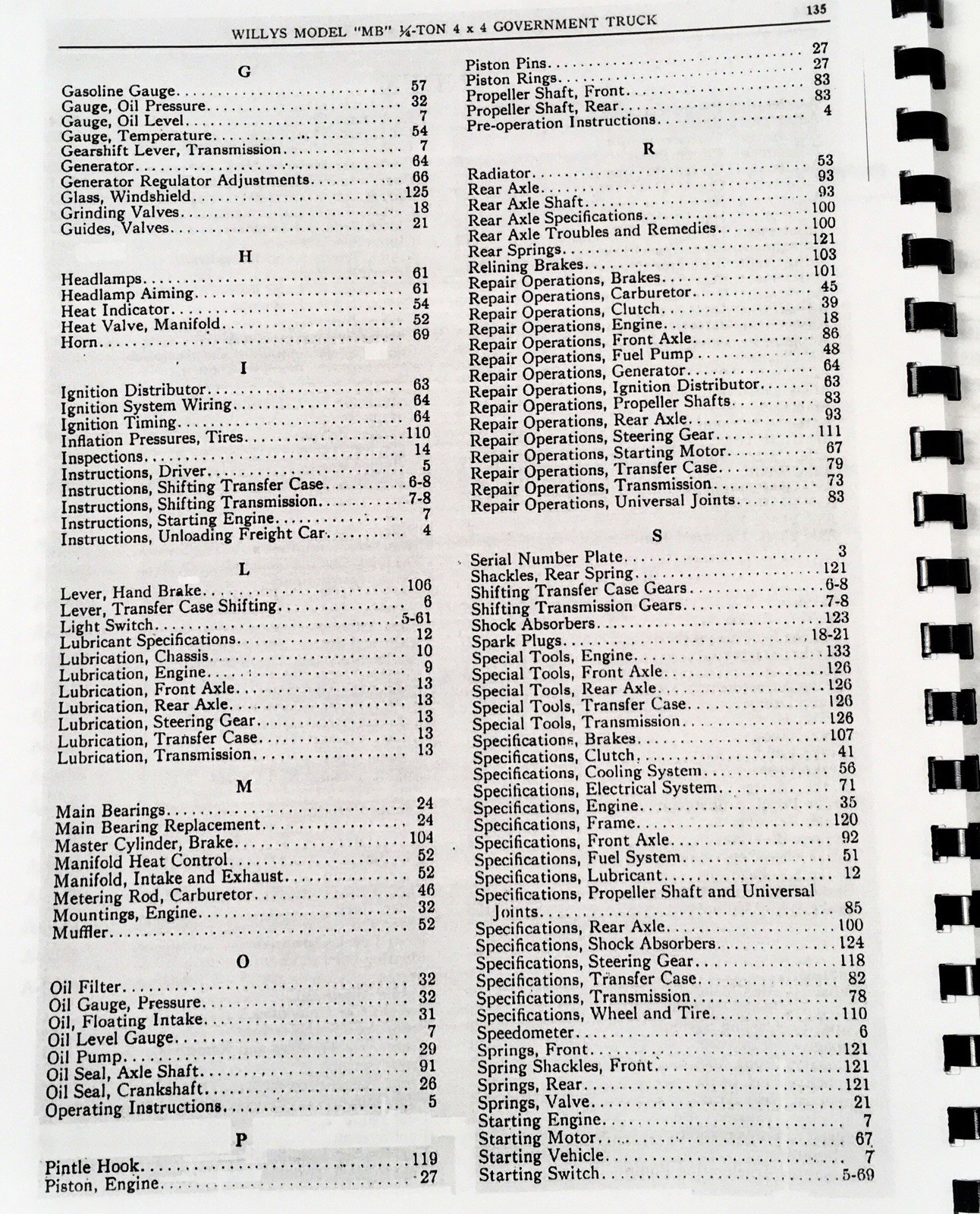 Service Maintenance Manual Jeep Willys MB Ford GPW 1/4 Ton Repair Shop TM 9-803 - Image 5