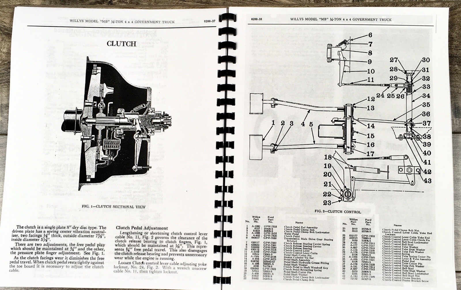 Service Maintenance Manual Jeep Willys MB Ford GPW 1/4 Ton Repair Shop TM 9-803 - Image 10