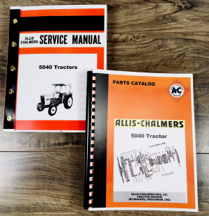Allis Chalmers 5040 Tractor Service Manual Parts Set Repair Shop Catalog Book