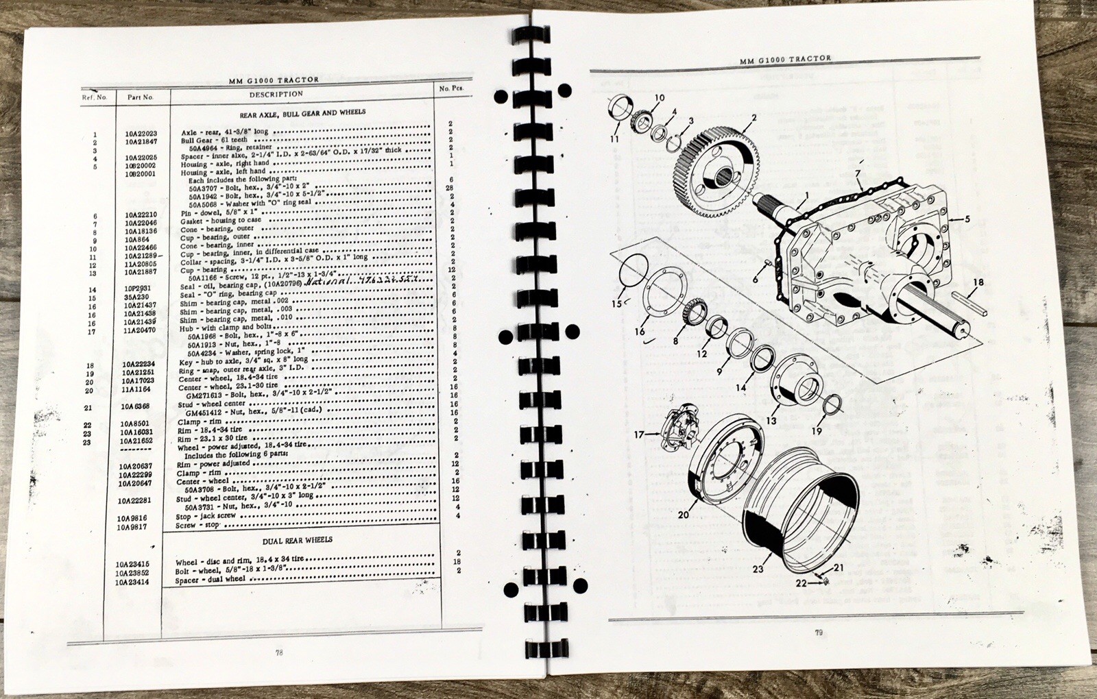 Minneapolis Moline G-1000 G1000 Tractor Parts Operators Manual Set Catalog Owner - Image 11
