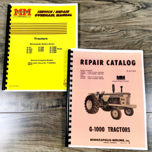 Minneapolis Moline G-1000 G1000 Tractor Service Parts Manual Set Repair Workshop
