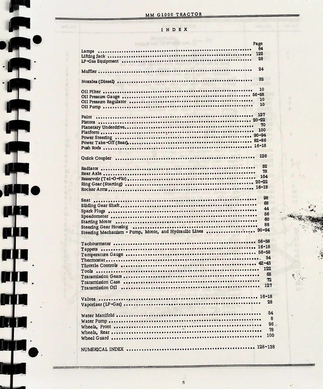 Minneapolis Moline G-1000 G1000 Tractor Service Parts Manual Set Repair Workshop - Image 3