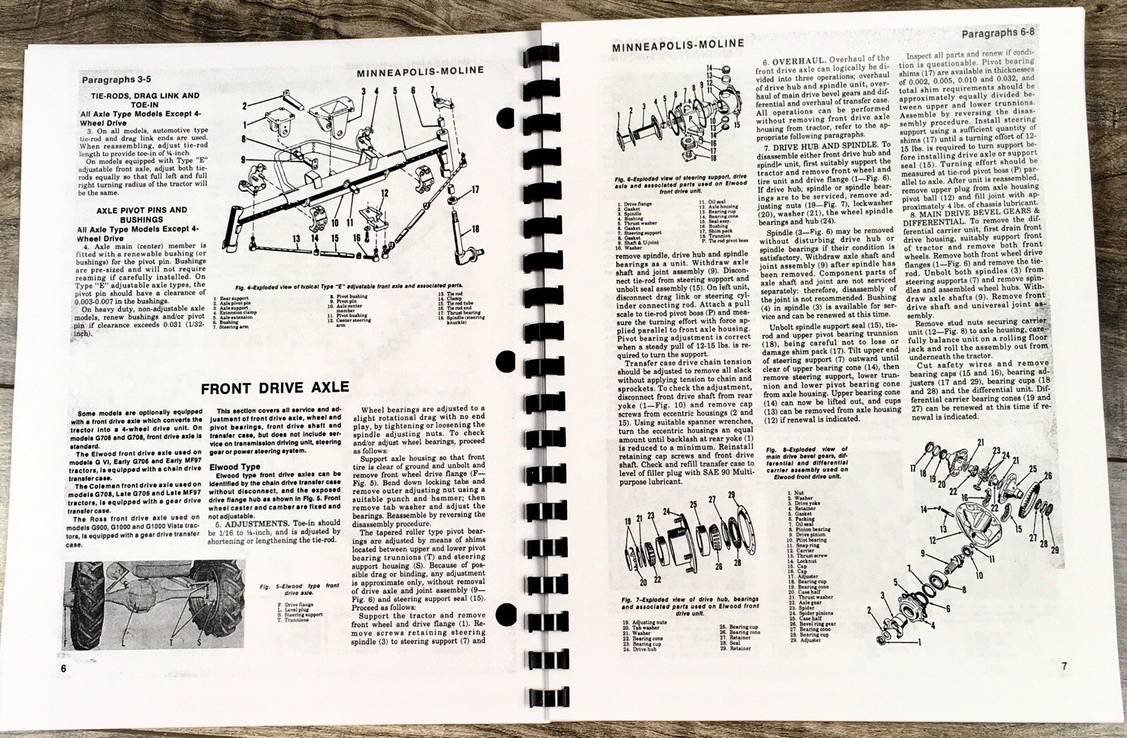 Minneapolis Moline G-1000 G1000 Tractor Service Parts Manual Set Repair Workshop - Image 10