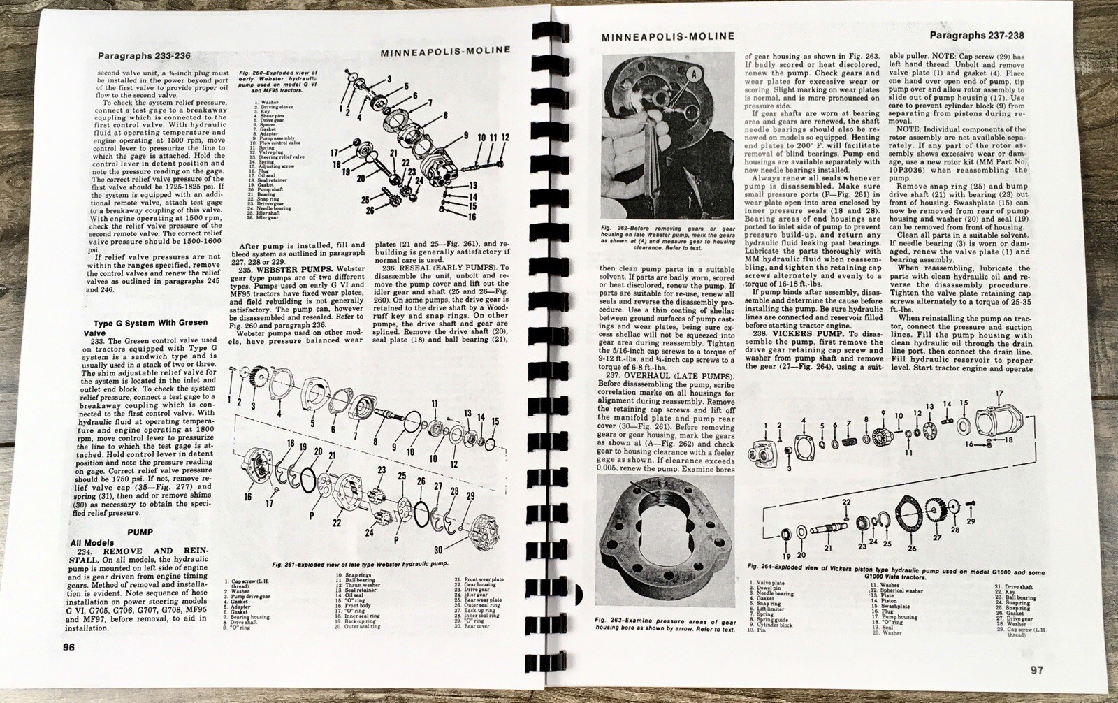 Minneapolis Moline G-1000 G1000 Tractor Service Parts Manual Set Repair Workshop - Image 13