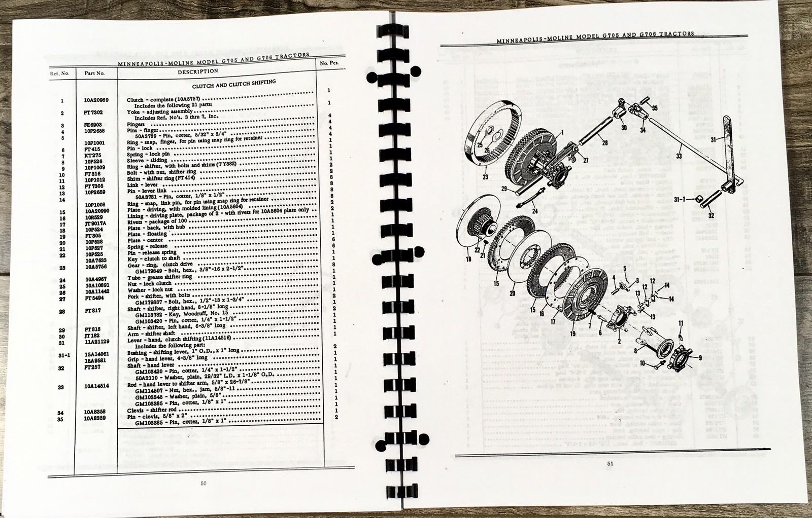 Minneapolis Moline G705 G706 Tractor Service Parts Manual Set Repair Workshop - Image 8