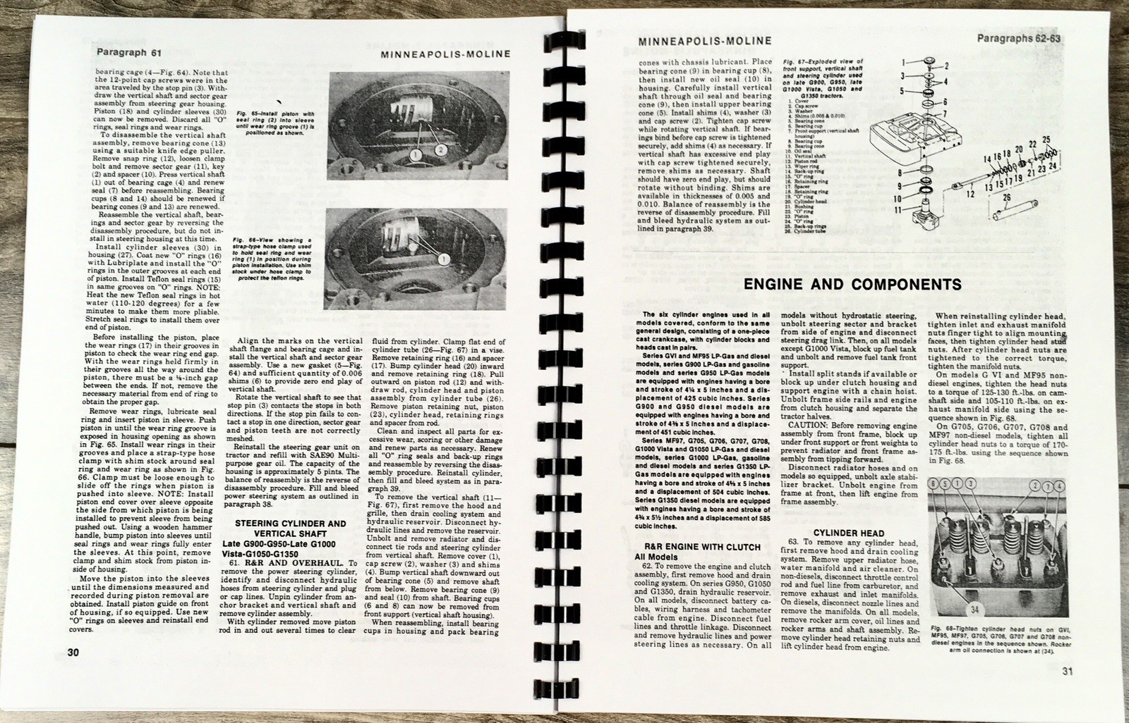 Minneapolis Moline G705 G706 Tractor Service Parts Manual Set Repair Workshop - Image 12