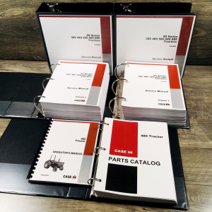 Case IH 485 Tractor Service Manual Parts Catalog Operators Owners Repair Shop Set