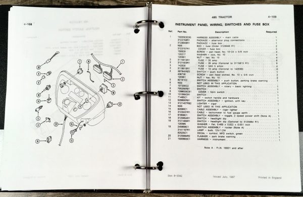 Case IH 485 Tractor Service Manual Parts Catalog Operators Owners Repair Shop Set - Image 22