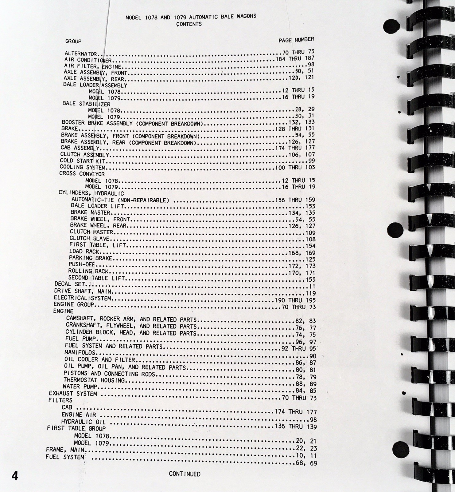 New Holland 1078 1079 Automatic Bale Wagon Parts Manual Catalog Book Assembly - Image 2