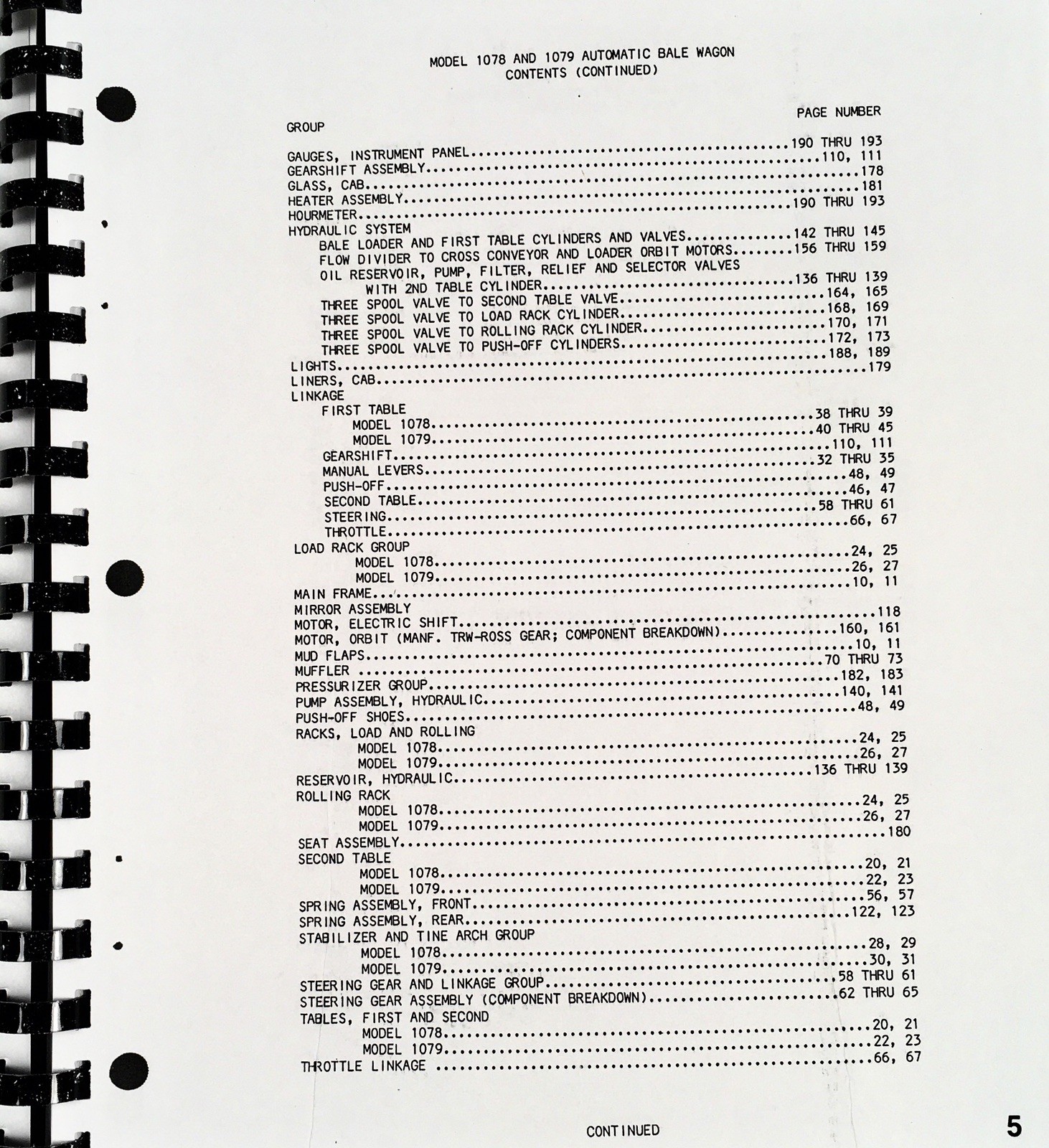 New Holland 1078 1079 Automatic Bale Wagon Parts Manual Catalog Book Assembly - Image 3
