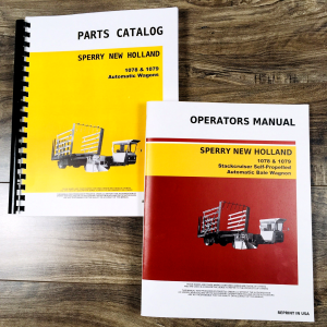 New Holland 1078 1079 Bale Wagon Parts Catalog Operators Manual Set Owners Book
