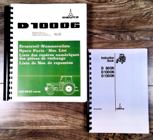 Deutz D10006 Tractor Parts Operators Manual Set Catalog Assembly Owners