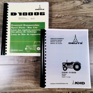 Deutz D10006 Tractor Service Parts Catalog Manual Set Repair Workshop Shop