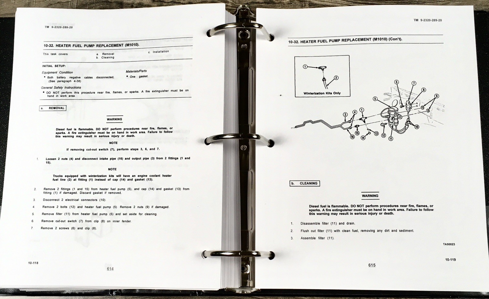 Service Manual Parts Catalog Set For M1009 4X4 3/4 Ton Tactical Utility Truck - Image 8