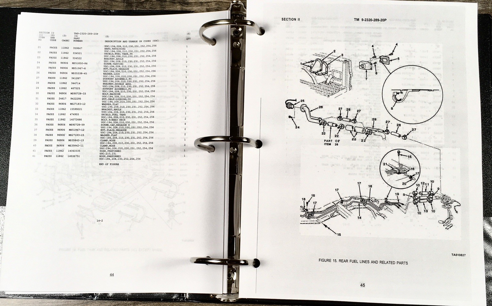 Service Manual Parts Catalog Set For M1009 4X4 3/4 Ton Tactical Utility Truck - Image 20