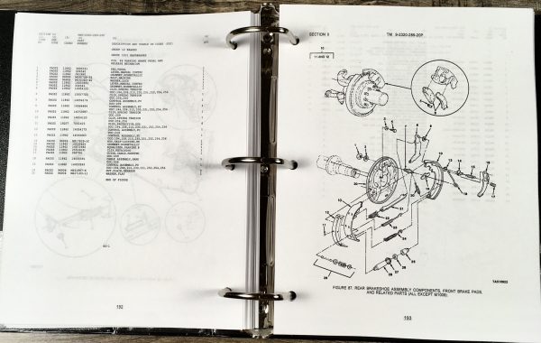 Service Manual Parts Catalog Set For M1008A1 1-1/4 Ton Tactical Cargo Truck - Image 22