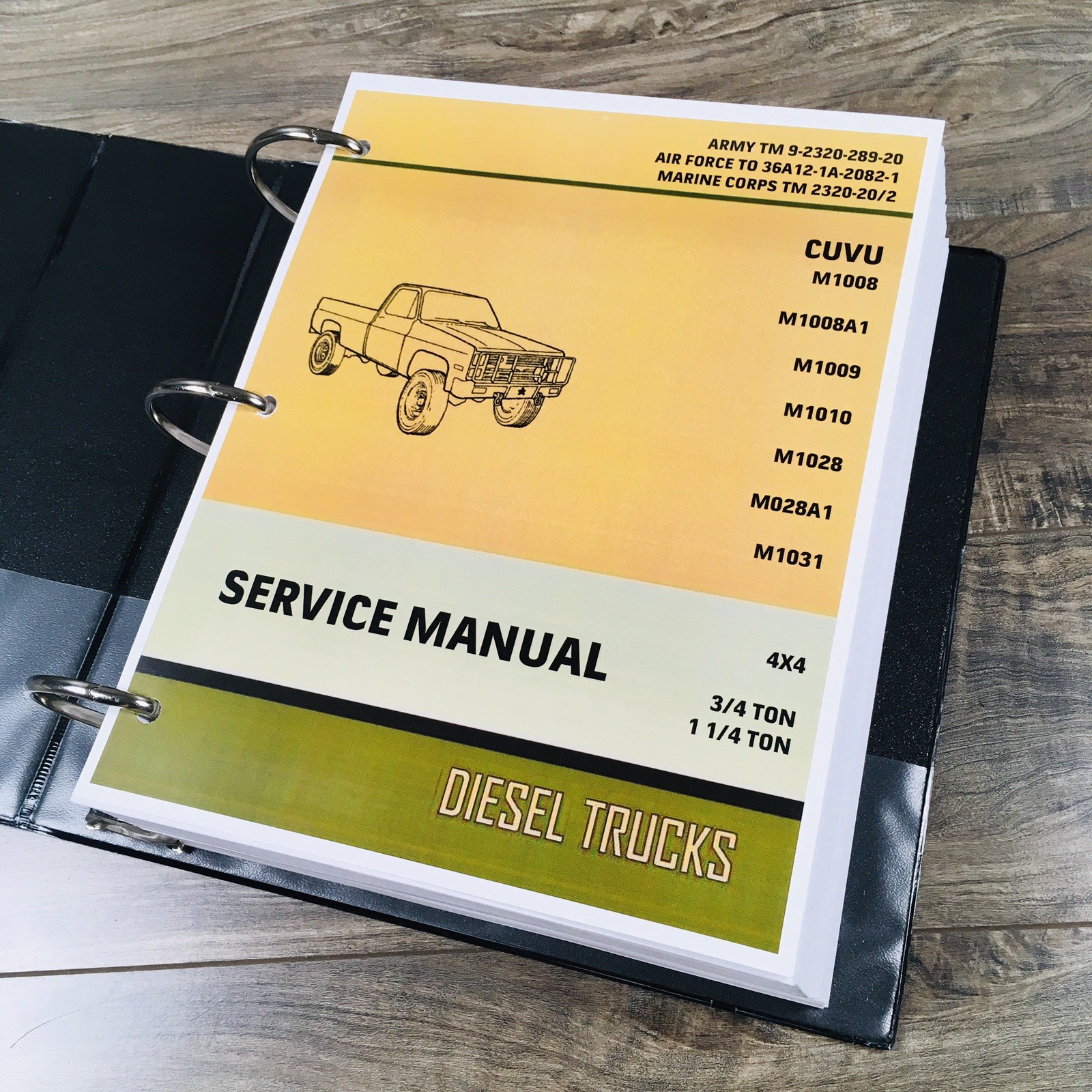 Service Manual Parts Catalog Set For M1031 1-1/4 Ton Tactical Chassis Truck - Image 2