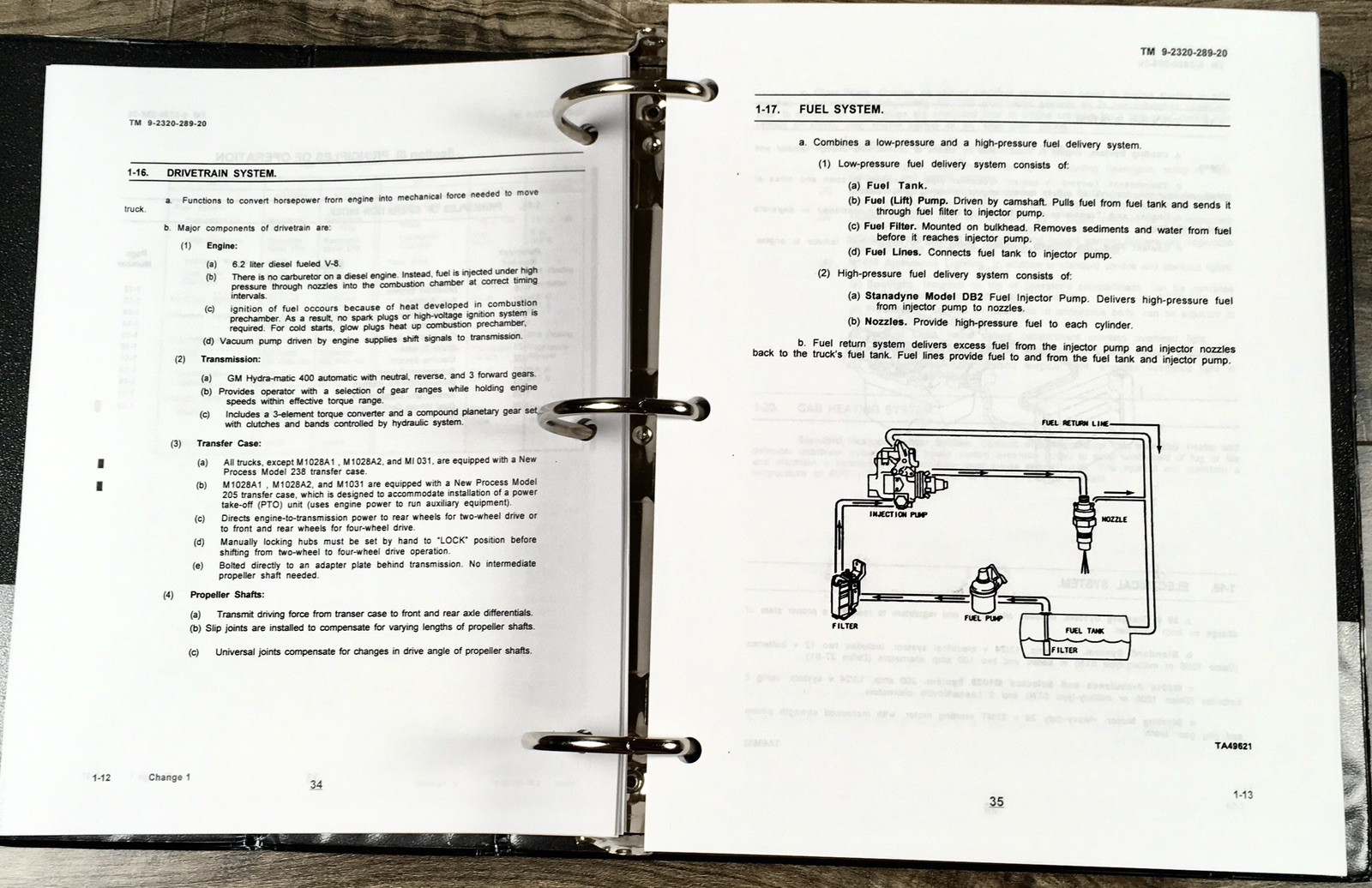 Service Manual Parts Catalog Set For M1031 1-1/4 Ton Tactical Chassis Truck - Image 6