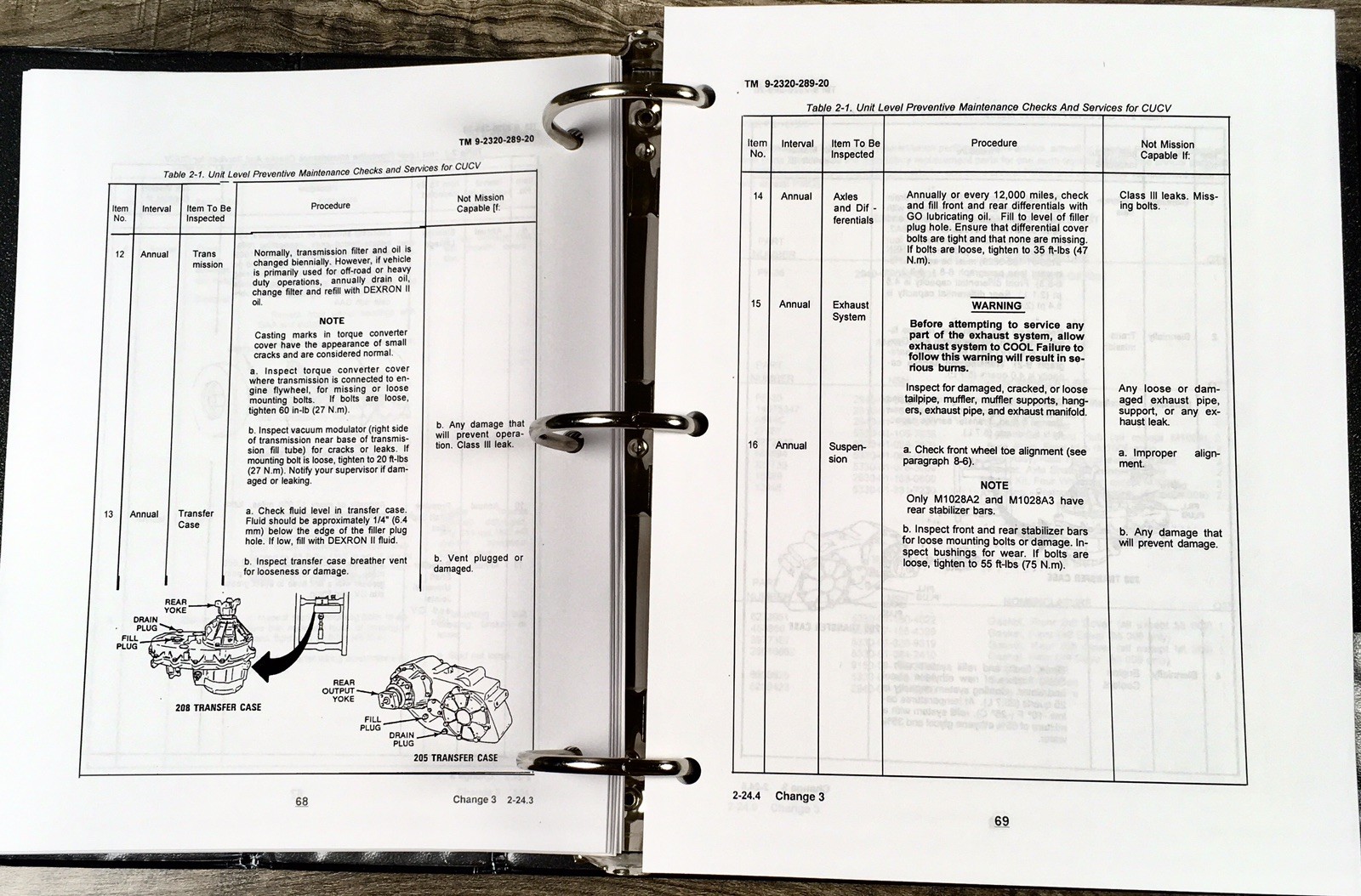 Service Manual Parts Catalog Set For M1031 1-1/4 Ton Tactical Chassis Truck - Image 8