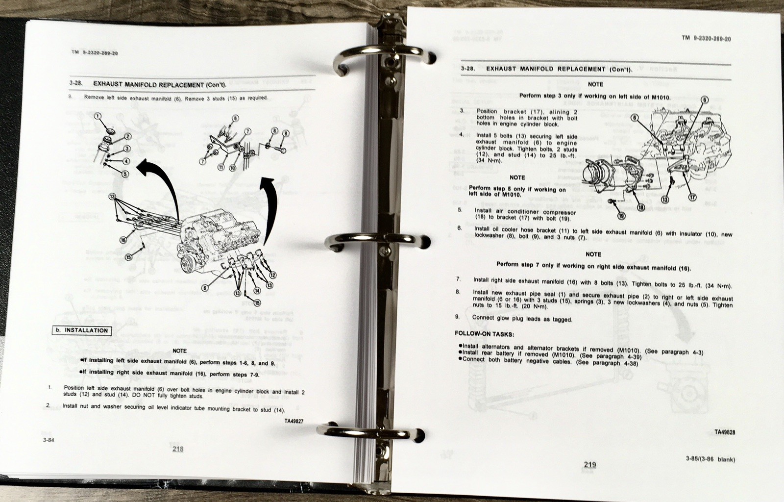 Service Manual Parts Catalog Set For M1031 1-1/4 Ton Tactical Chassis Truck - Image 10