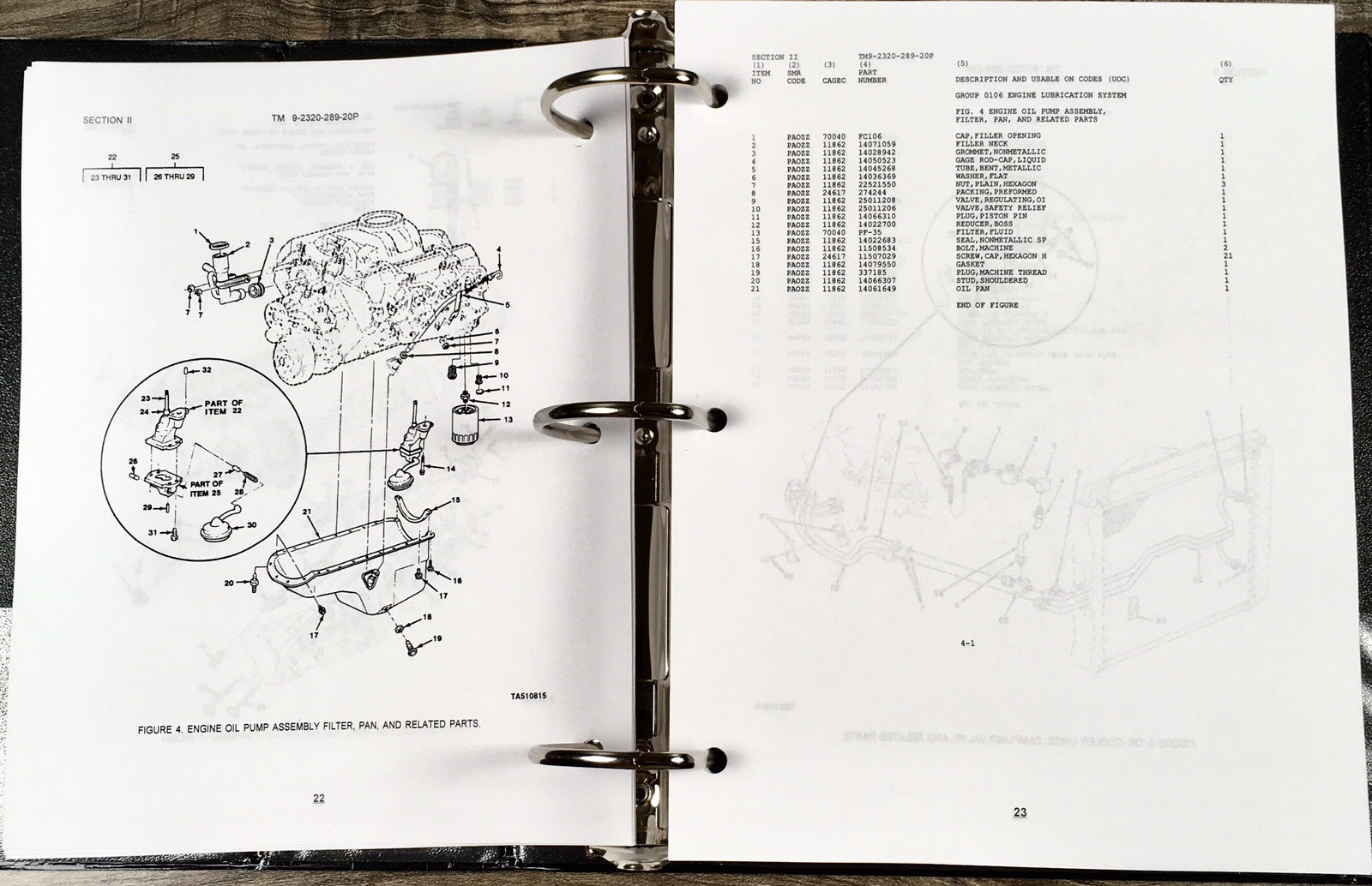 Service Manual Parts Catalog Set For M1031 1-1/4 Ton Tactical Chassis Truck - Image 20