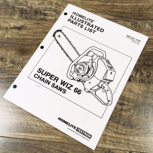 Homelite Super Wiz 66 Chain Saws Parts Manual Catalog Book Assembly Schematics