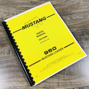 Mustang 960 Skidsteer Loader Parts Manual Catalog Book Assembly Schematics Views