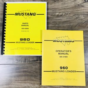 Mustang 960 Skidsteer Loader Parts Operators Manual Set Catalog Owners Book