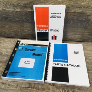 McCormick International B-275 Tractor Service Parts Operators Manual Set Repair