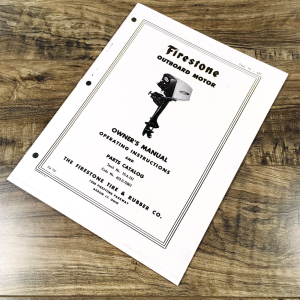 Firestone 10-A-131 Outboard Motor Operators Parts Manual Owners Book Maintenance