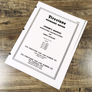 Firestone 10-A-135 Outboard Motor Operators Parts Manual Owners Book Maintenance