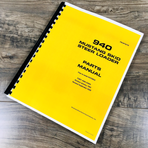 Mustang 940 Skidsteer Loader Parts Manual Catalog Book Assembly Schematics Views