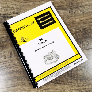 Operators Manual For Caterpillar D6 Crawler Tractor Owners Sn 8U1-Up 9U1-Up