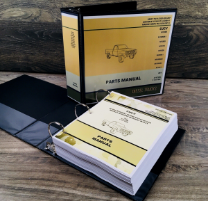 Parts Manual Catalog For M1008 M1008A1 4X4 1-1/4 Ton Tactical Cargo Truck