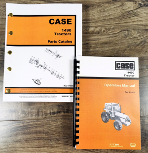 Case 1490 Tractor Parts Catalog Operators Manual Owners Set Assembly Schematics