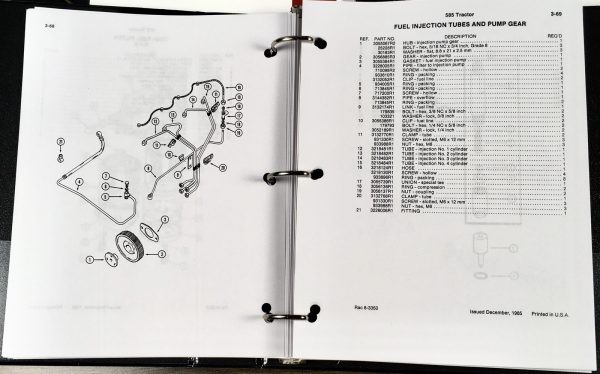 Case IH 585 Tractor Service Manual Parts Catalog Operators Repair Work Shop Set - Image 23