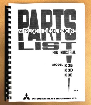 Tractor Engine Parts List Manual Mitsubishi Diesel K3B K3D K3E 61 Industrial