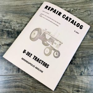 Minneapolis Moline Model U-302 Tractor Parts Manual Catalog Book 27600001-Up