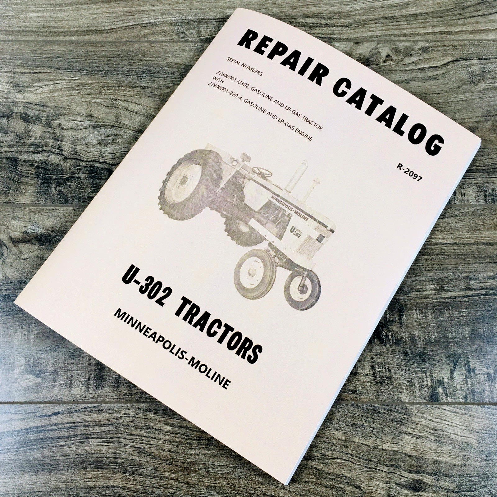 Minneapolis Moline Model U-302 Tractor Parts Manual Catalog Book 27600001-Up