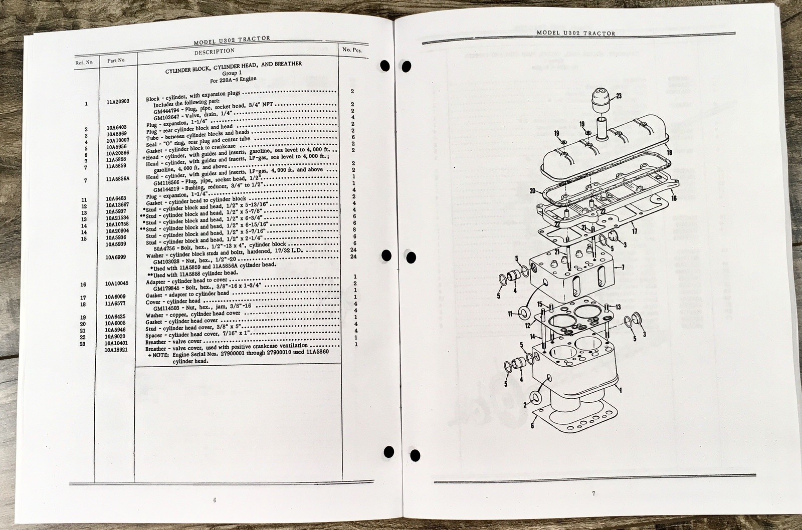 Minneapolis Moline Model U-302 Tractor Parts Manual Catalog Book 27600001-Up - Image 4