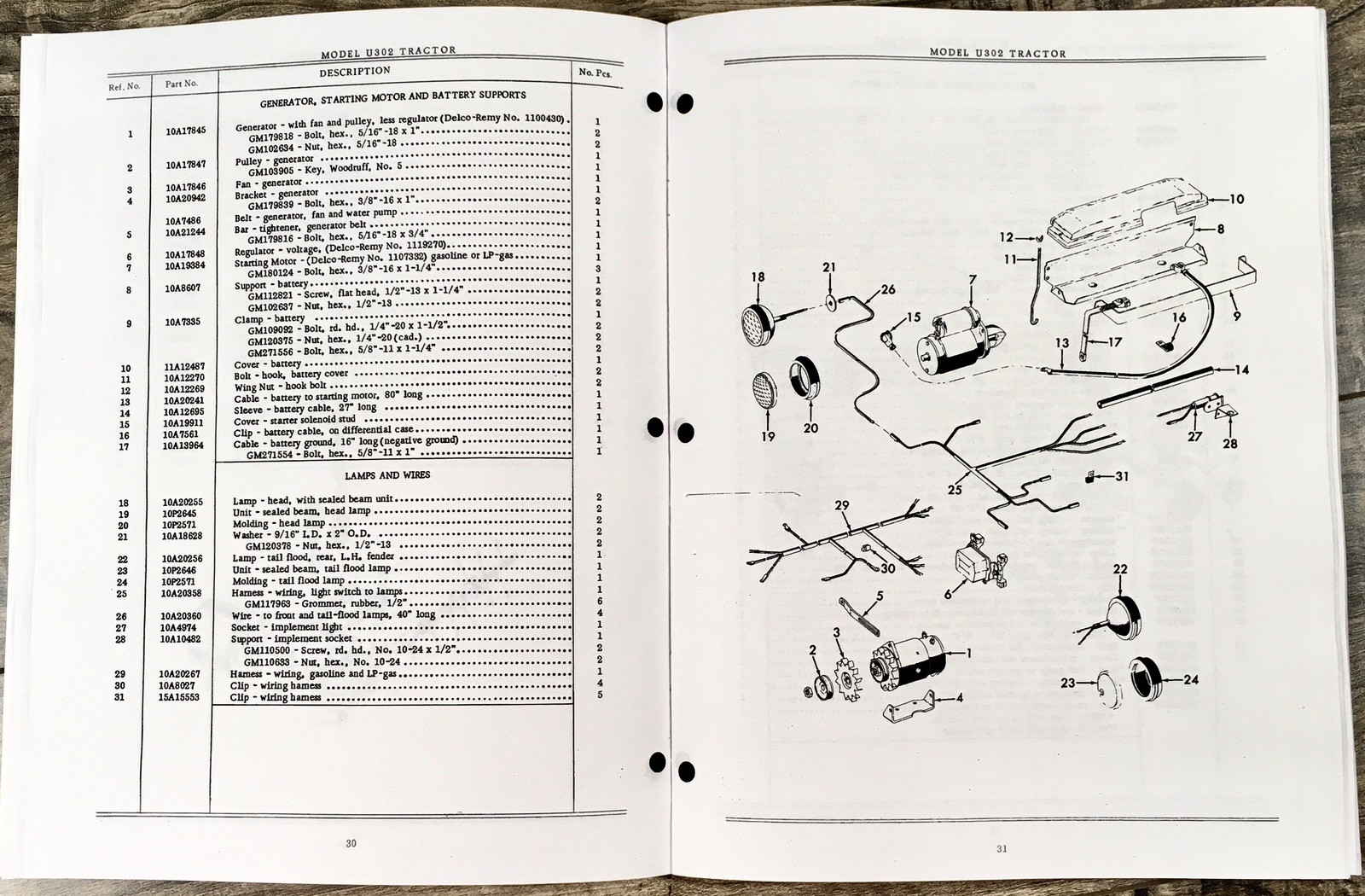 Minneapolis Moline Model U-302 Tractor Parts Manual Catalog Book 27600001-Up - Image 5