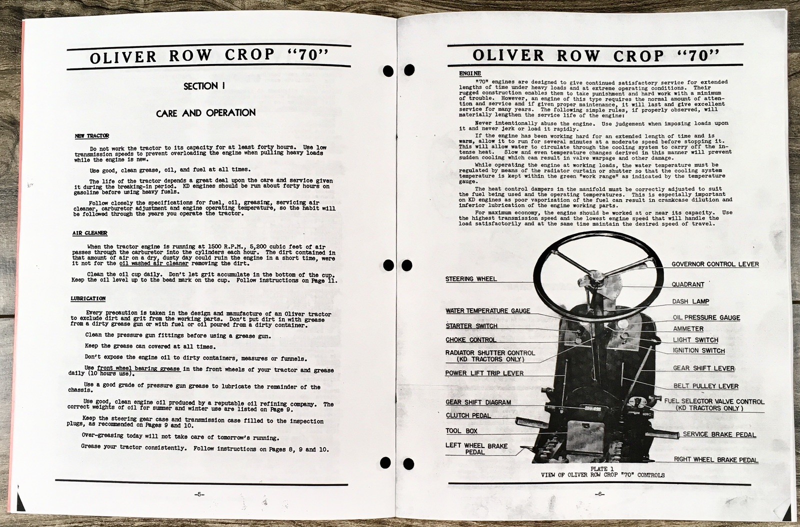 Oliver 70 Row Crop Tractor Parts Operators Manual Set Owners Book Catalog - Image 4