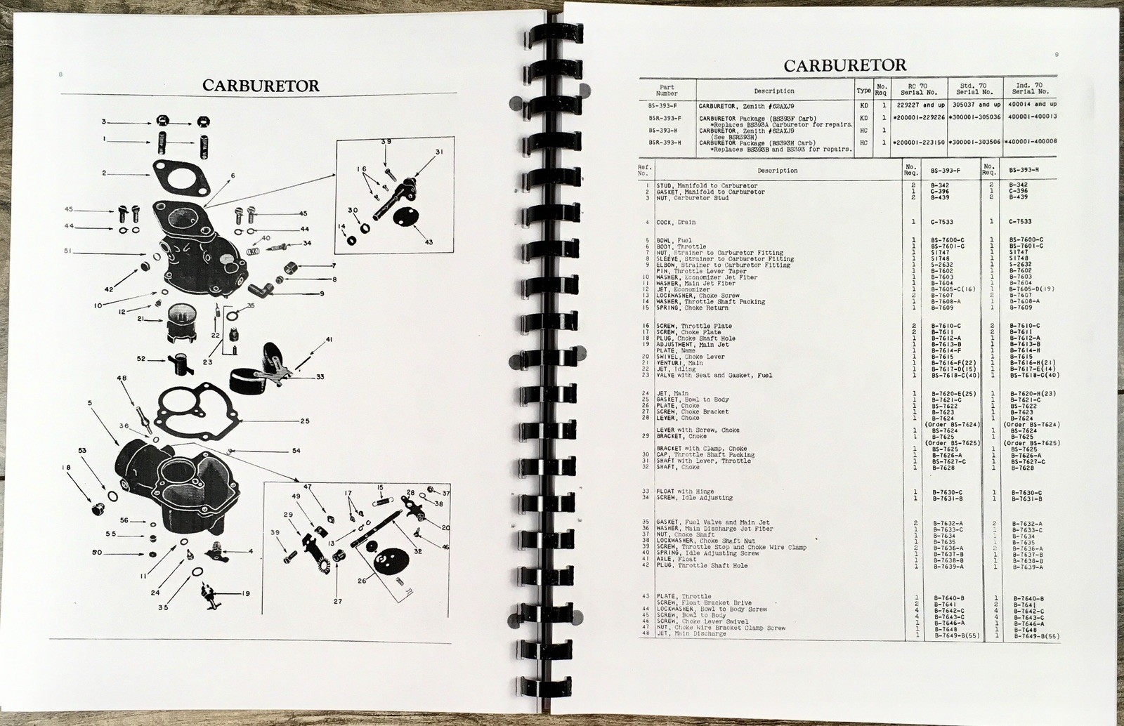 Oliver 70 Row Crop Tractor Parts Operators Manual Set Owners Book Catalog - Image 7
