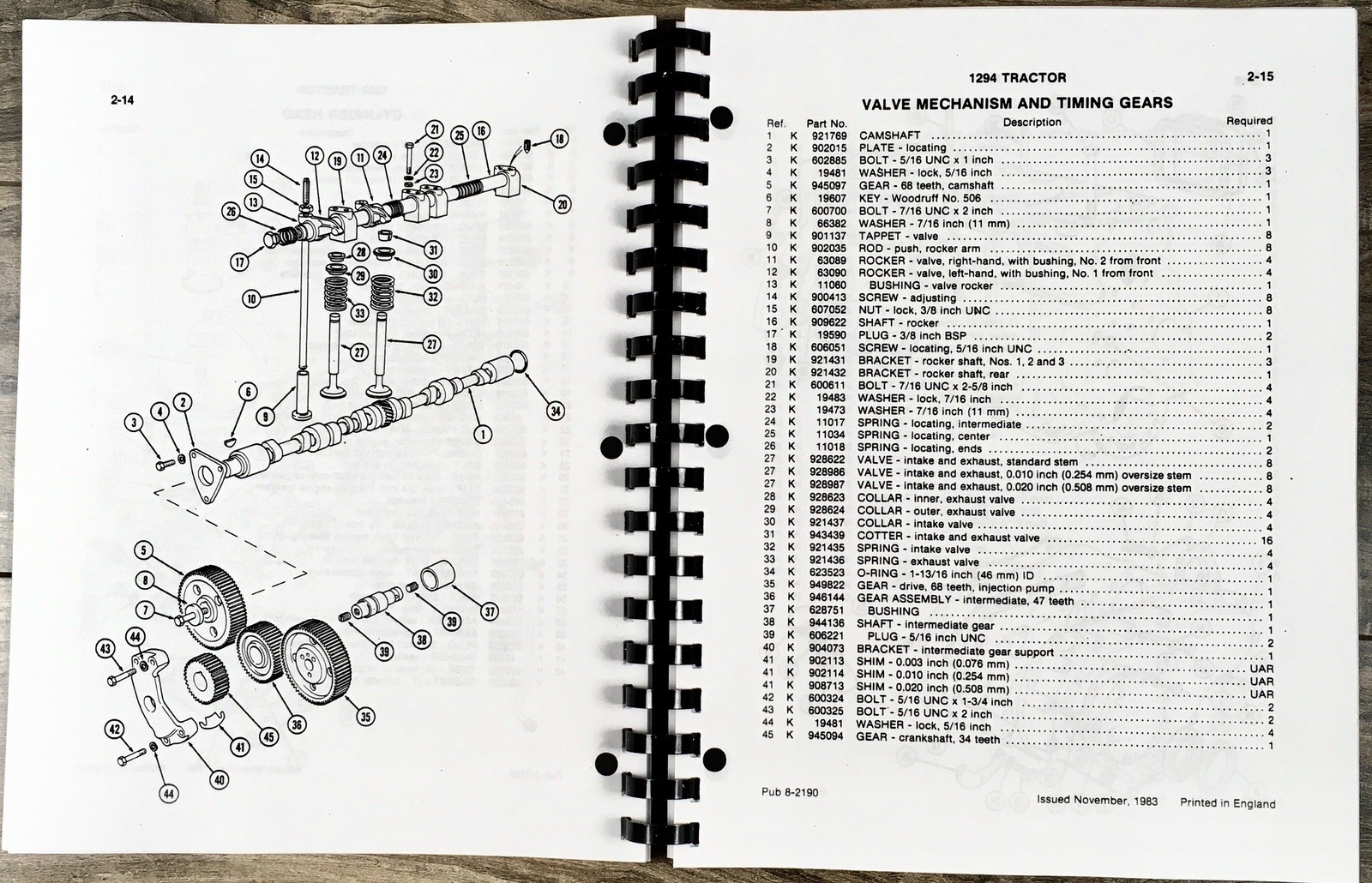 Case David Brown 1294 Tractor Parts Manual Catalog Book Assembly Schematic - Image 3