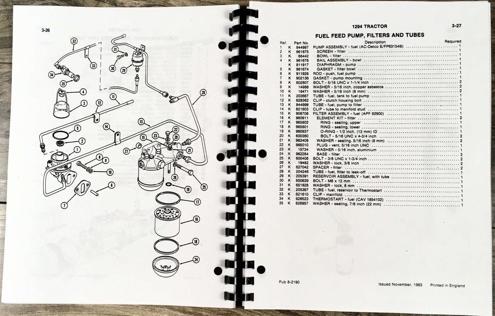 Case David Brown 1294 Tractor Parts Manual Catalog Book Assembly Schematic - Image 4