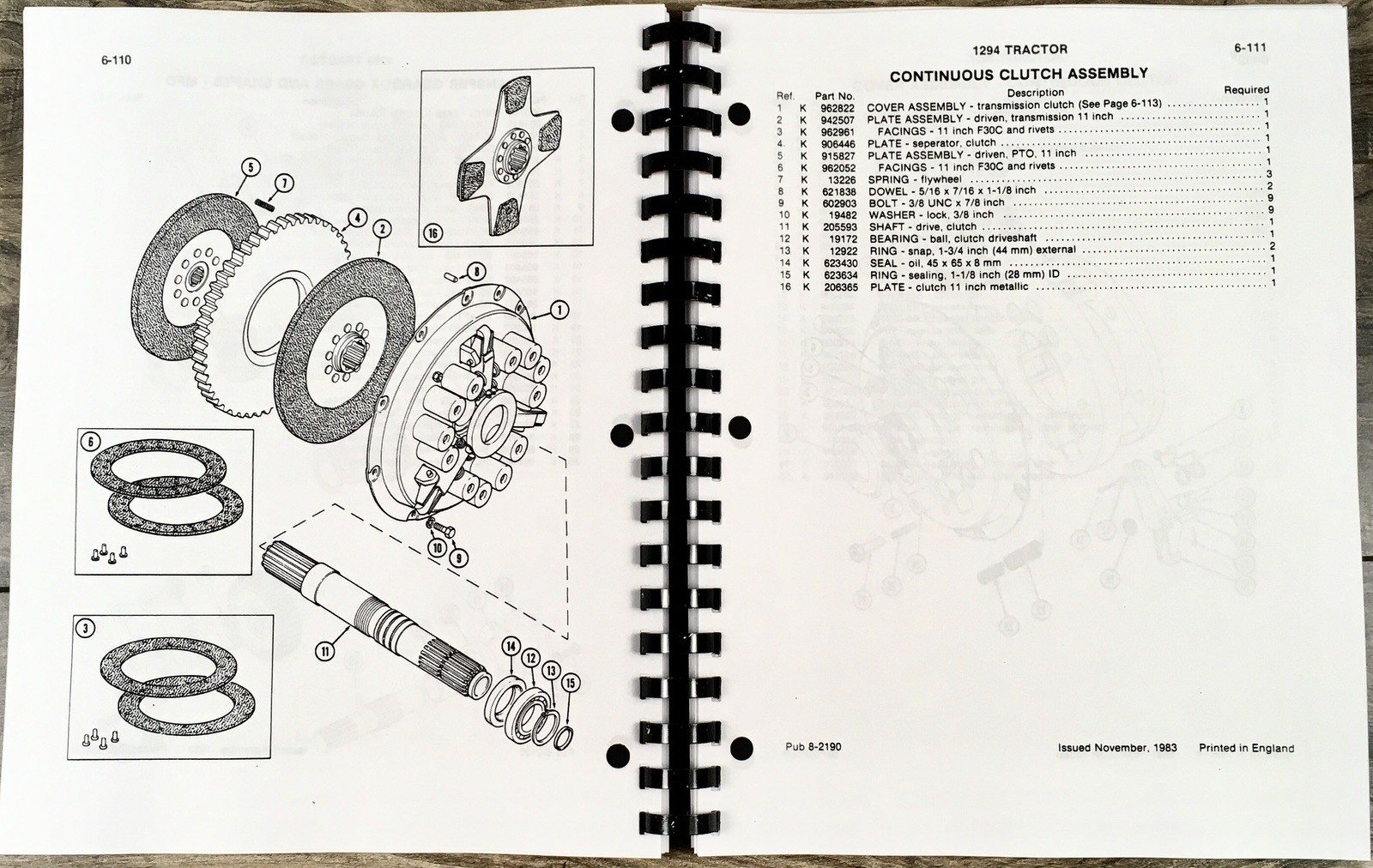 Case David Brown 1294 Tractor Parts Manual Catalog Book Assembly Schematic - Image 6