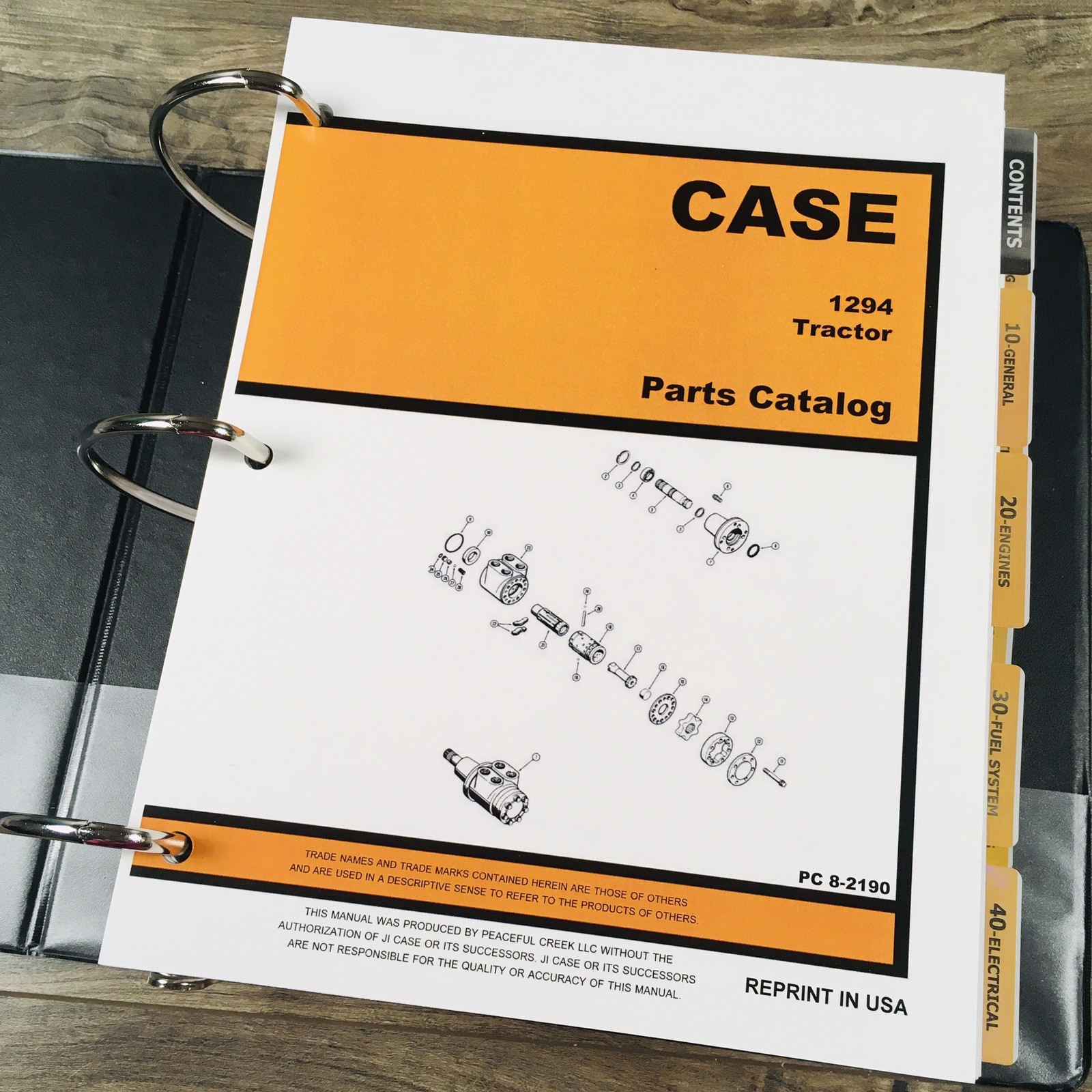 Case 1294 Tractor Service Manual Parts Catalog Repair Shop Set Workshop Book - Image 2