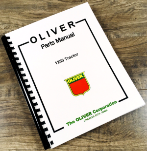 Oliver 1250 Tractor Parts Manual Catalog Book Assembly Schematics Exploded Views