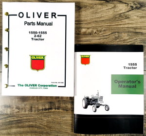 Oliver 1555 Tractor Parts Operators Manual Set Catalog Owners Assembly Book